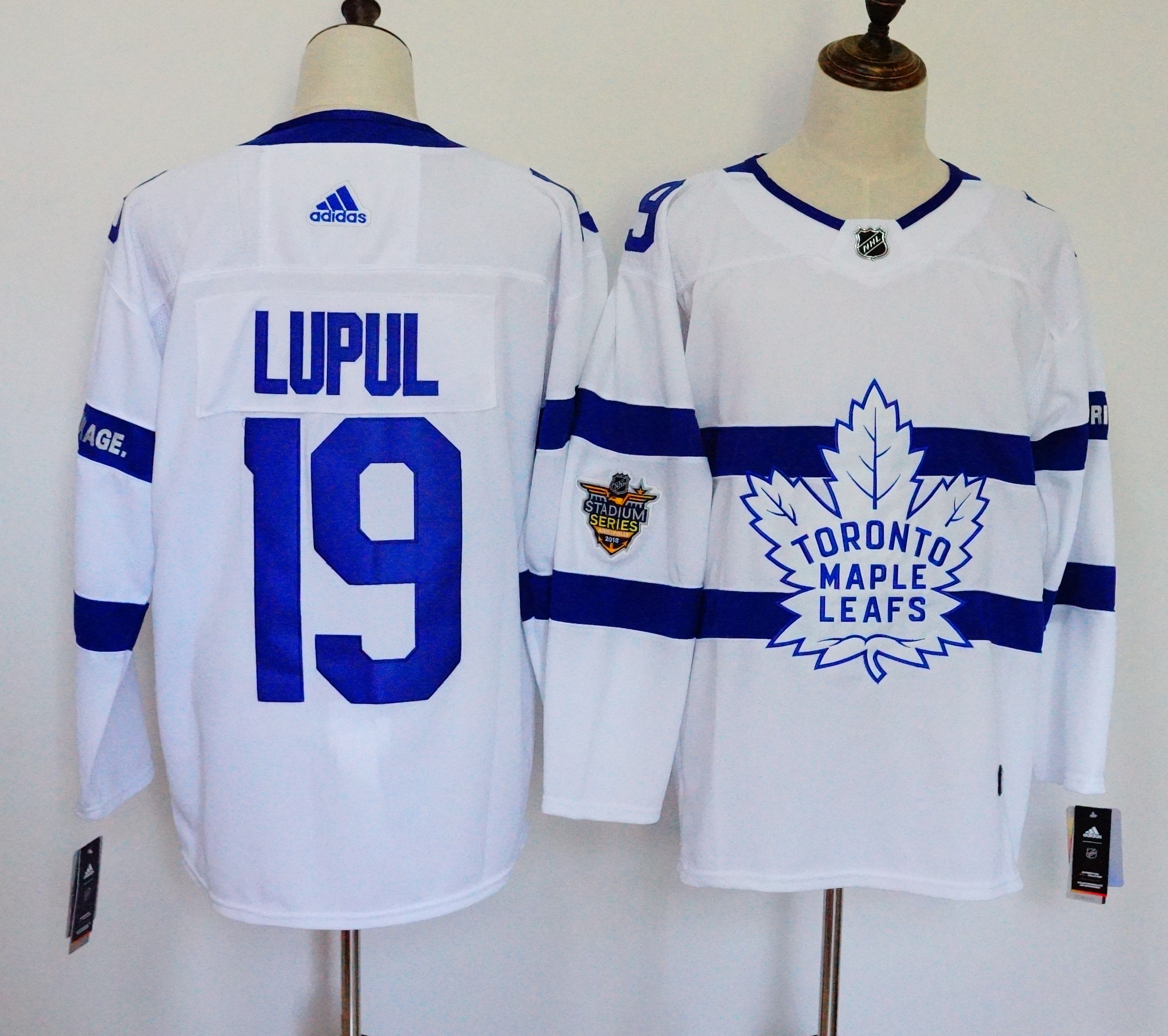 Men Toronto Maple Leafs 19 Lupul White Adidas AD NHL Jerseys